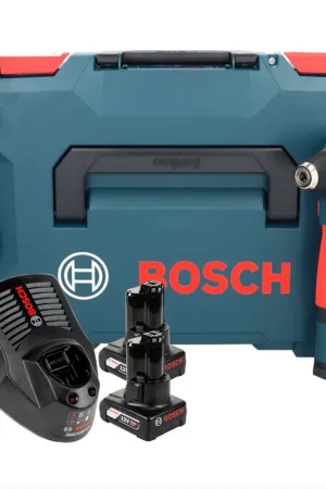 Bosch Professional GWB 12V-10 Perceuse d'angle sans fil 12 V + 2x batterie 6,0 Ah + chargeur + L-Boxx Offre Du Jour