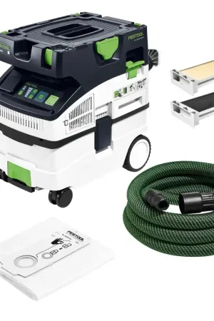 Festool CTM MIDI I CLEANTEC Aspirateur mobile ( 574822 ) Set avec 1x filtre principal, 1x filtre humide et 5x sac à filtre Promotion Saisonnière