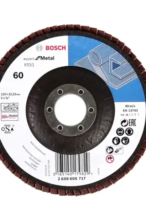 Bosch X551 Disques à lamelles Expert for Metal 125mm, K60, 50 pièces ( 50x 2608606717 ) Marque