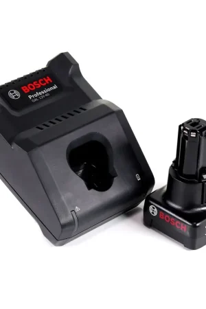 Certifié Bosch GAL 12V-40 Chargeur rapide professionnel pour batteries 12V (1600A019R3) + Batterie 6,0 Ah (1600A00X7H)
