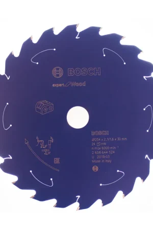 Bosch Lame de scie circulaire Expert for Wood 254 x 1,6 x 30 mm - 24 dents pour bois ( 2608644524 ) Satisfait Ou Remboursé