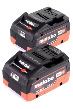 Metabo Set 18V - 2x Batteries LiHD 5,5Ah ( 625368000 ) Commander Maintenant