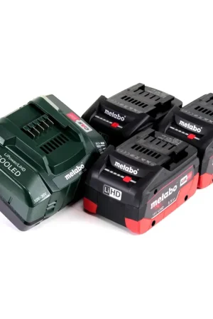 Metabo Basis Set 18V - 3x Batteries LiHD 5,5Ah + Chargeur ASC 145 + Insert ( 685074000 ) Bon Marché