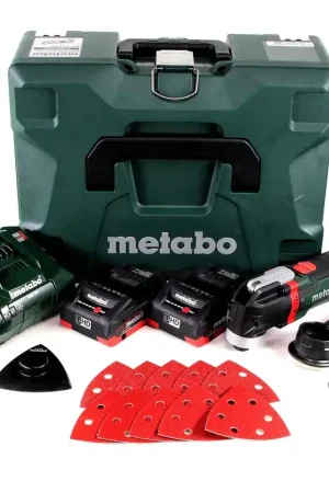 Soldes Metabo MT 18 LTX Outil multifonctions sans fil 18V (613021710) - Compatible OIS / Starlock + 2x Batteries 4,0Ah + Chargeur + Coffret de transport
