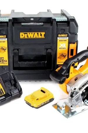 Dewalt DCS 373 D1 Scie circulaire sans fil en métal 18V 140 x 20 mm 460W + 1x Batterie 2,0Ah + Chargeur + Lame de scie + Coffret de transport Acheter Direct