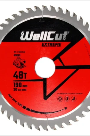 WellCut WC-C1903048 TCT Lame de scie 190 x 2,4 x 30 mm, 48 dents Offre Limitée