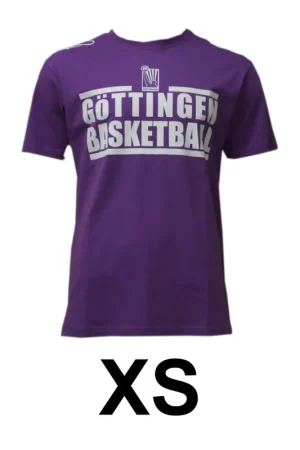 Marque K1X T-shirt de basketball BG Goettingen, taille XS, 100% coton - Violet