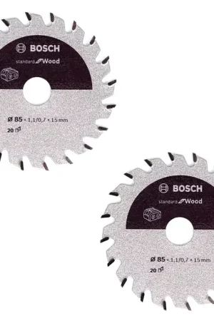 Réduction Bosch Lame de scie circulaire Standard pour bois 85 x 1,1 x 15 mm - 20 dents (2x 2608837666 )