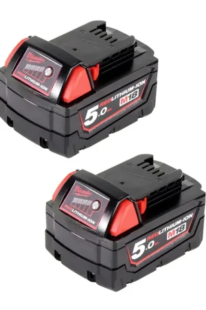 Vente Flash Milwaukee Set de démarrage sans fil 18V avec 2x Batteries M18 B5 5 Ah 18V