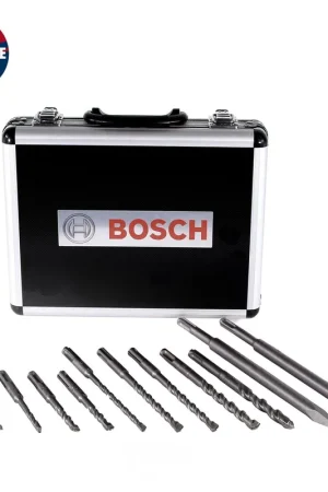 Promotion Saisonnière Bosch Set de forets et burins SDS-plus, 11 pcs. + Coffret - certifié PGM (2608579916)