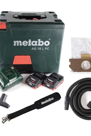Metabo AS 18 L PC Aspirateur sans fil 7,5L 18V + 2x Batteries LiHD 4,0Ah + Chargeur (602021850) Achat Immédiat