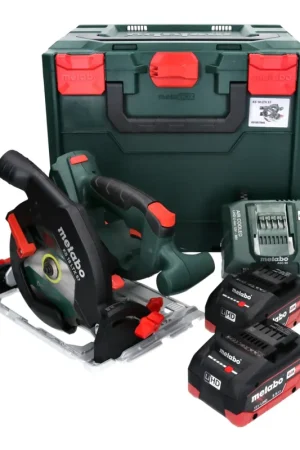 Populaire Metabo KS 18 LTX 57 Scie circulaire portative sans fil 165 mm 18V + 2x Batteries 5,5 Ah + Chargeur + Coffret metaBOX
