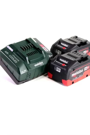 Metabo 2x Batterie 8,0 Ah 18V LiHD + Chargeur Metabo ASC 145 (627378000) (625369000) Commande En Gros