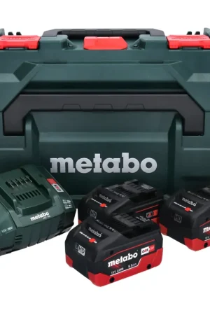 Metabo Set de base LIHD: 3x Batteries 5,5 Ah + Chargeur + Coffret metaBOX (685069000) Populaire