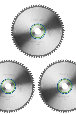 Meilleure Vente 3x Festool lame de scie circulaire spéciale TF68 alu plastique 260 x 2,4 x 30 mm ( 494607 ) 260 mm 68 dents pour KS 88 120