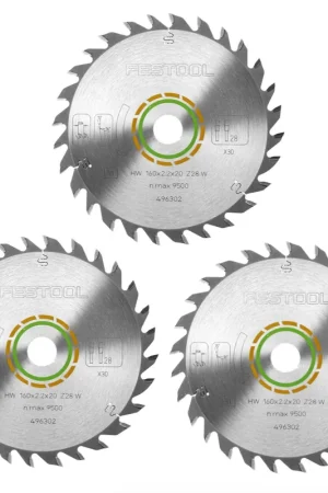 3x Festool lame de scie circulaire universelle W28 160 x 2,2 x 20 mm 160 mm 28 dents ( 496302 ) TS TSC ATF AP Livraison Express