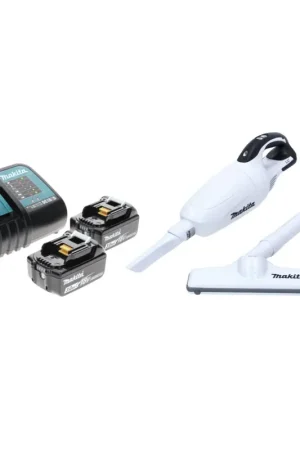 Marque Makita DCL 181 FSF1 W Aspirateur sans fil 18 V blanc + 2x Batteries 3,0 Ah + Chargeur