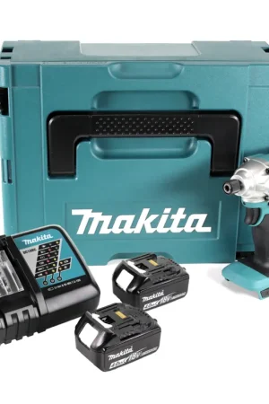 Réduction Makita DTD 156 RMJ Clé à choc sans fil 18V 155Nm + 2x batterie 4,0Ah + chargeur + Makpac