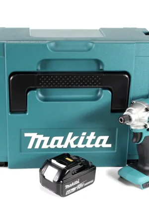 Solde Makita DTD 156 G1J Clé à choc sans fil 18V 155Nm + 1x batterie 6,0Ah + Makpac - sans chargeur