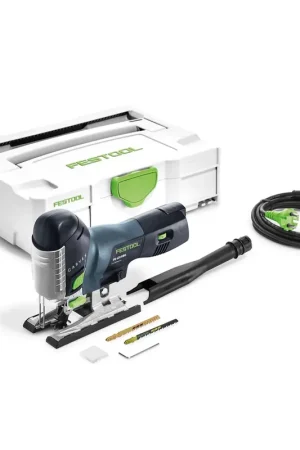 Nouveauté Festool PS 420 EBQ-Plus Scie sauteuse 550W ( 576619 ) + 2x Lames de scie + Coffret de transport, Successeur de 561587