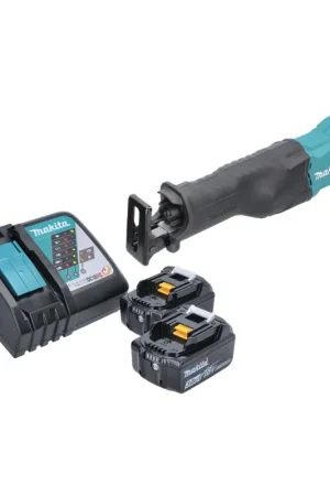 Prix Réduit Makita DJR 186 RF Scie sabre sans fil 18 V + 2x Batteries 3,0 Ah + Chargeur