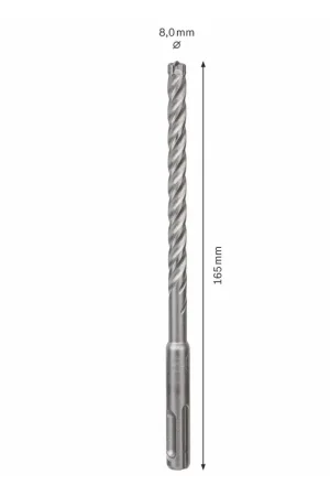 Bosch SDS-plus 7X Foret en carbure 8x100x165mm, certifié PGM (2608576131) Offre Limitée