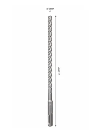 Bosch SDS-plus 7X Foret en carbure 8x150x215mm, certifié PGM (2608576132) Haute Qualité