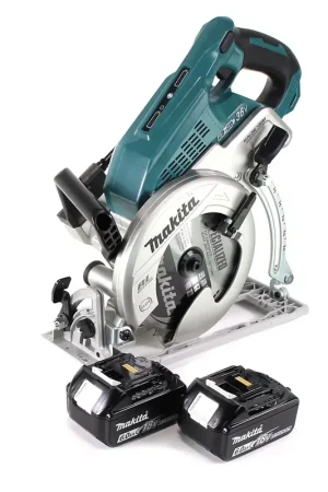 Quantité Limitée Makita DRS 780 G Scie circulaire sans fil 36V ( 2x18V ) 185 mm Brushless + 2x Batteries 6,0Ah - sans chargeur