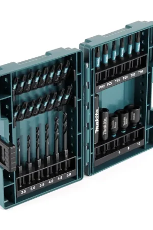 Makita B-66896 Jeu d'embouts de vissage Impact Black - 33 pièces. S2 Stahl + Coffret de transport Remise