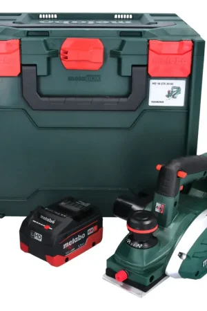 Certifié Metabo HO 18 LTX 20-82 Rabot sans fil 18 V 82 mm + 1x Batterie 5,5 Ah + Coffret metaBOX - sans chargeur