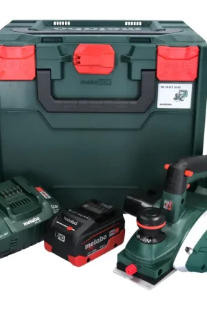 Metabo HO 18 LTX 20-82 Rabot sans fil 18 V 82 mm + 1x Batterie 8,0 Ah + Chargeur + metaBOX Paiement Sécurisé
