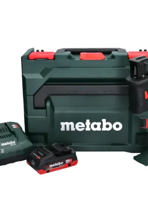 Satisfait Ou Remboursé Metabo SSE 18 LTX Compact Scie sabre sans fil 18V + 1x Batterie 4,0 Ah + Chargeur + Coffret metaBOX