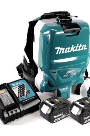 Makita DVC 265 RMXU Aspirateur dorsal sans fil 36 V (2x 18 V) brushless + 2x Batteries 4.0 Ah + Chargeur Solde