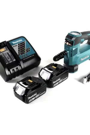 Promotion Saisonnière Makita DMP 180 RG Compresseur sans fil 18 V 8,3 bar + 2x Batteries 6,0 Ah + Chargeur