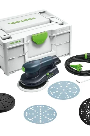 Festool ETS EC 150/5 EQ-Plus Ponceuse excentrique 400 W 150 mm Brushless + 250x disque de ponçage + 2x Protection Pad + Interface Pad + systainer Achat Immédiat
