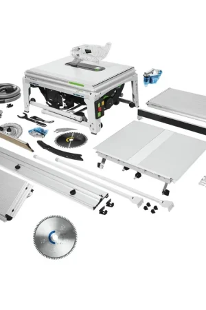 Prix Bas Festool TKS 80 EBS Set de scie sur table 2200 watts 254 mm + Lame de scie circulaire spéciale TF80 A + 1x Cartouche KT-TKS 80 (575828) (575977) (575851)