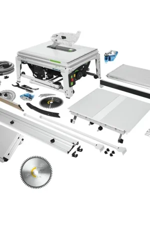 Festool TKS 80 EBS Set de scie sur table 2200 watts 254 mm + Lame de scie circulaire à denture fine W60 + 1x Cartouche KT-TKS 80 (575828) (575828) (575851) Bon Marché