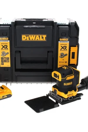 Satisfait Ou Remboursé DeWalt DCW200NT Ponceuse vibrante sans fil 108x115mm 18V + 1x Batterie 2,0Ah + Coffret TSTAK - sans chargeur