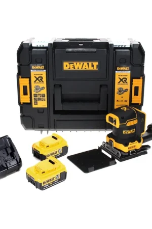 Commander Maintenant DeWalt DCW200M2 Ponceuse vibrante sans fil 108x115mm 18V + 2x Batteries 4,0Ah + Chargeur + Coffret TSTAK