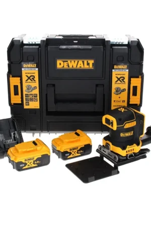 DeWalt DCW200P2 Ponceuse vibrante sans fil 108x115mm 18V + 2x Batteries 5,0Ah + Chargeur + Coffret TSTAK Petit Prix