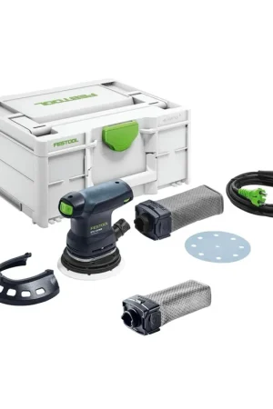 Festool ETS 125 REQ-Plus Ponceuse excentrique 125 mm 250 W + Coffret Systainer + Sac récupérateur de poussière SB-Longlife RTS/DTS/ETS (576069) (201693) Top Vente