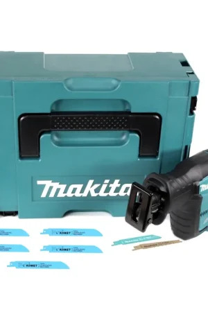 Authentique Makita DJR 188 ZJ Scie sabre sans fil 18 V solo sans balai + 5x Lames de scie Métal Bois + Makpac - sans batterie, sans chargeur