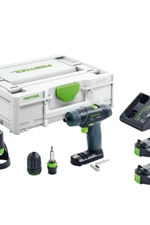 Festool TXS Li 2,6 Set Perceuse visseuse sans fil 10,8 V 16 Nm ( 576102 ) + 2x Batteries 2,6 Ah + 1x Chargeur + Equerre de fixation + Systainer - successeur du 564510 Solde