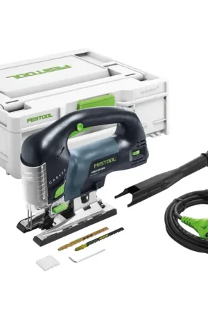 Remise Festool CARVEX PSB 420 EBQ-Plus Scie sauteuse pendulaire ( 576186 ) + 2x Lames de scie + 1x Pare-éclats + Systainer