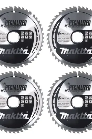 Makita CCF19045G SPECIALIZED EFFICUT Lame de scie 190 x 30 x 1,0 mm - 450 dents, pour bois - 4 pcs. (4x B-68638) Meilleure Vente