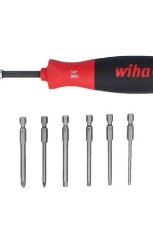 Prix Bas Tournevis Wiha LiftUp avec chargeur 6 bits 1/4 "70 mm magnétique (3803-01022 38590)
