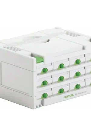 Vente Directe Festool Sortainer SYS 3-SORT/12 Coffret d'assortiment avec 12 compartiments ( 491986 ) pour vis chevilles clous