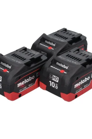 Produit De Marque Metabo LiHD Jeu de 03 Batteries 18 V 10,0 Ah système CAS (3x 625549000)