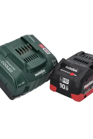 Metabo Set de base 18 V - 1x Batterie 10,0 Ah LIHD + Chargeur ASC 145 système CAS Haute Qualité