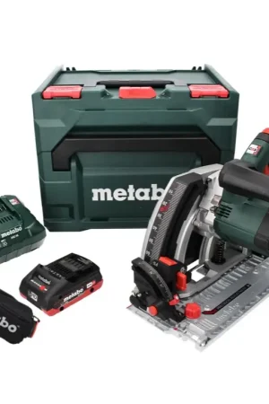 Marque Metabo KT 18 LTX 66 BL Scie circulaire plongeante sans fil 18 V 165 mm + 1x Batterie 4.0 Ah + Chargeur + Coffret metaBOX